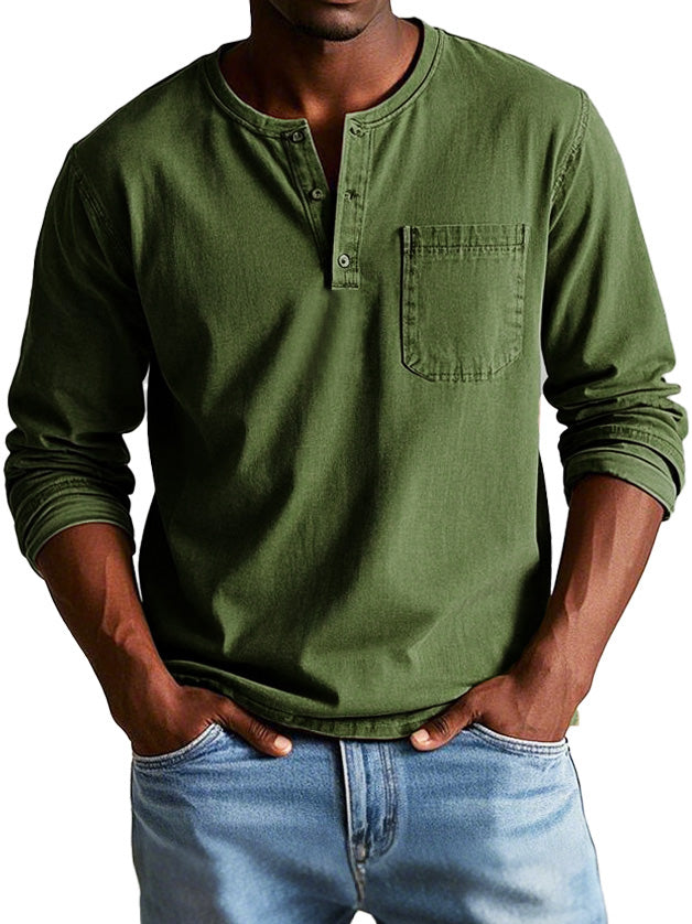 Lenoir™ | Chemise Vintage à Manches Longues
